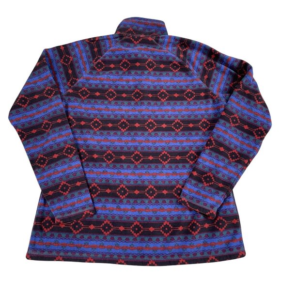 Eddie Bauer Womens Colorful Aztec 1/4 Zip Fleece Sz XL - Picture 2 of 5